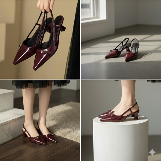 Pointed Toe Sexy Mid Heels Party Patent Sandals Women Gladiator Sandals Designer Summer Brand Pumps Slingback Dress Slippers