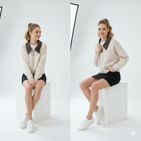 Autumn Winter New knitted Cardigan Sweater Women Fashion Long-Sleeved Polo Collar Short Coat Female Loose Sweater Lady Tops