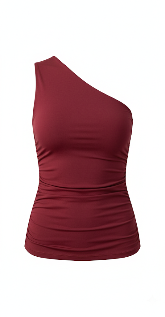 Solid Color One Shoulder Backless Shrink Tank Top T-Shirt Candy Color Tight Sexy Sleeveless Neckless Slim Casaul Top