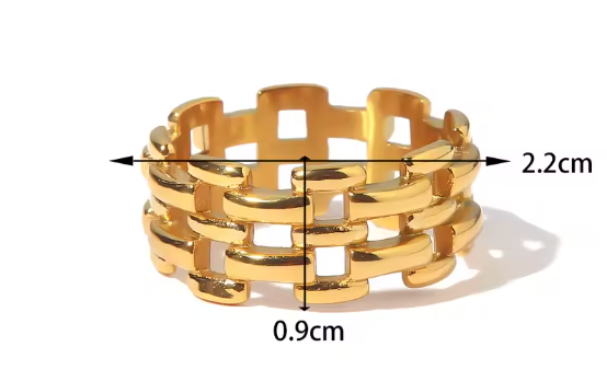 Luxe Woven Gold Band