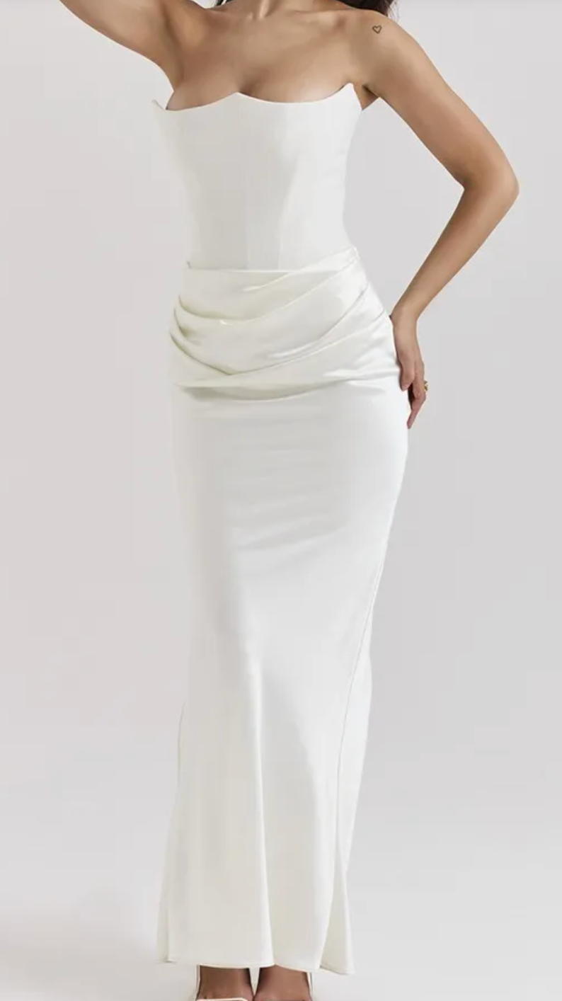 Slim Tube Top Long Dress Sexy Fashion Bandeau Backless Party Evening Dresses For Women Clothing