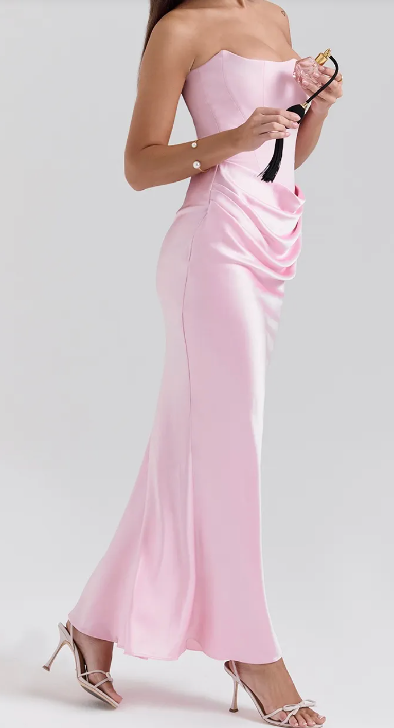 Slim Tube Top Long Dress Sexy Fashion Bandeau Backless Party Evening Dresses For Women Clothing